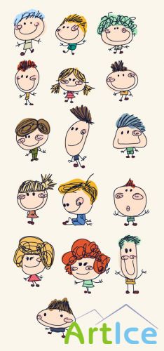 Vector Doodle Kids Collection