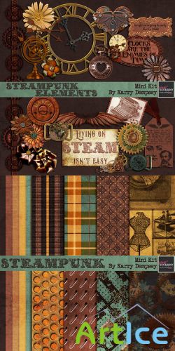 Scrap - Steampunk Kit JPG and PNG Files