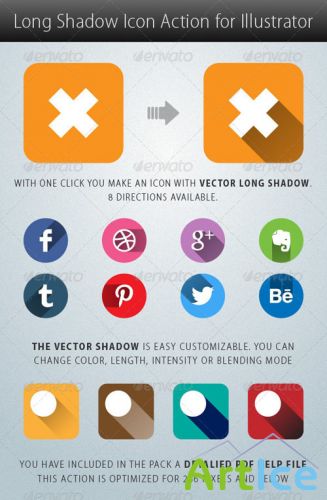 GraphicRiver - Long Shadow Icon Action for Illustrator 5281590