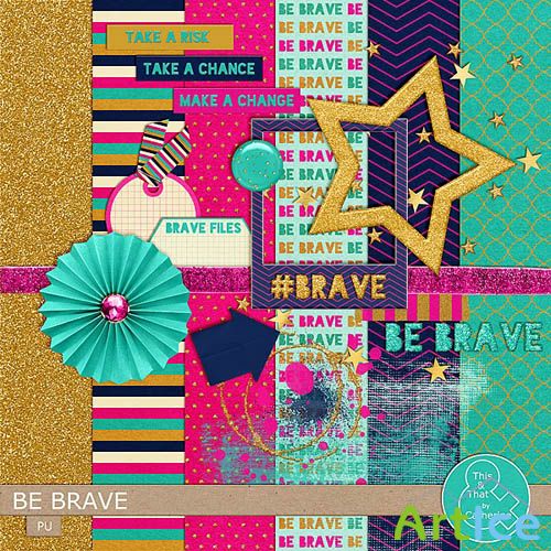 Scrap - Be Brave PNG and JPG