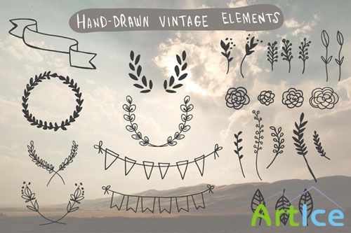 CreativeMarket - Hand-Drawn Vintage Elements