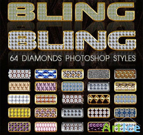 64 Diamonds Styles for Photoshop
