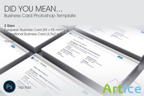 CreativeMarket - Did You Mean Business Card Template