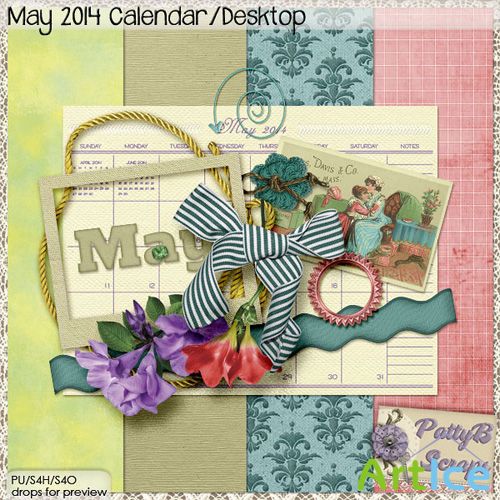 Scrap - May Calendar PNG and JPG