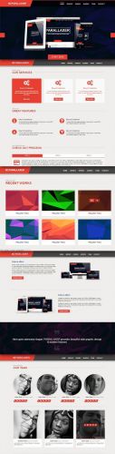 CreativeMarket - Parallaxer new one page Bootstrap