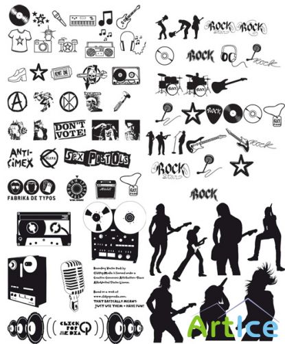 Vector Set - Music Silhouettes