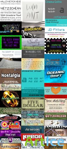 312 Commercial Fonts Collection