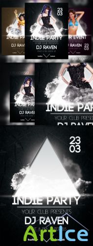 CreativeMarket - Black Indie Party Flyer