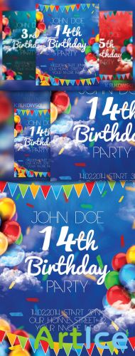 CreativeMarket - Birthday Party Flyer