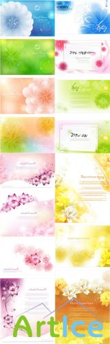 Vector Backgrounds - Shine Flowers