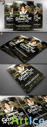 CreativeMarket - School's Out Forever Flyer Template