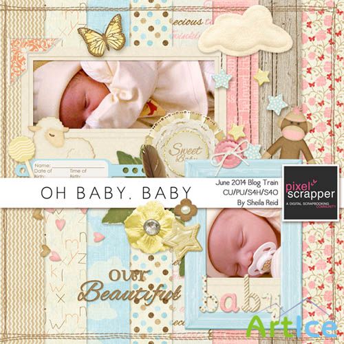 Scrap - Oh Baby baby Kit PNG and JPG Files