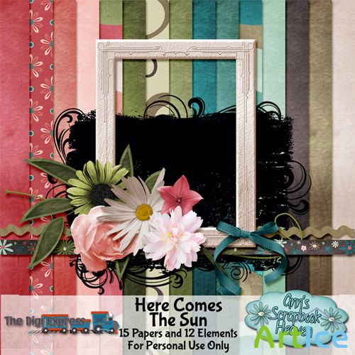 Scrap Kit - Here Comes The Sun JPG and PNG