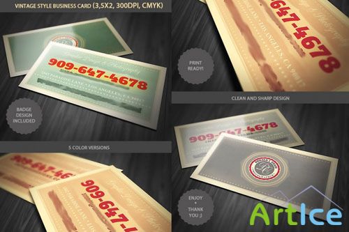 Vintage Business Card PSD template