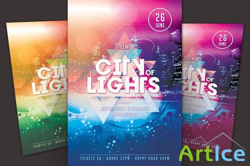 CreativeMarket - City of Lights Flyer 44072