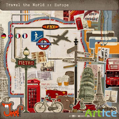 Scrap -  Travel The World Europe PNG and JPG