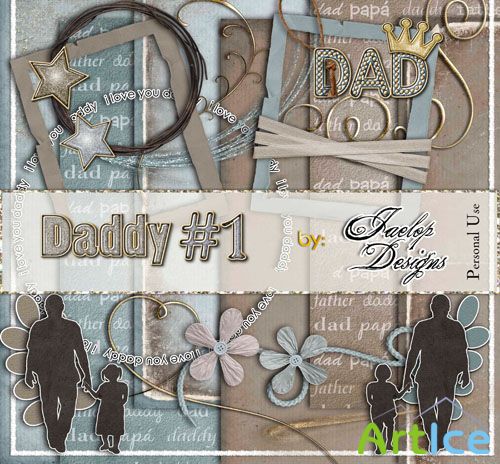 Scrap - Daddy#1 PNG and JPG