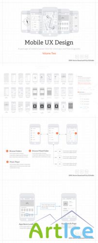 CreativeMarket - Mobile UX Design Tiles V2