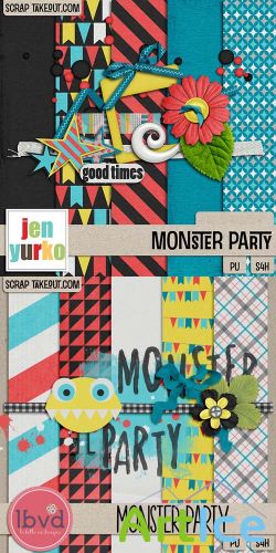 Scrap - Monster Party PNG and JPG