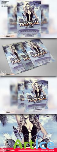 CreativeMarket - Tropical Thurdays 44818 - Party Flyer and Poster Template