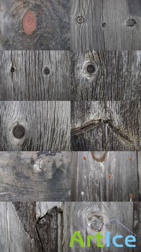 Set of High Quality Textures of Gray Wood