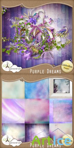 Scrap - Purple Dreams JPG and PNG