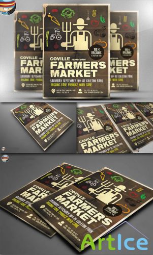 CreativeMarket - Farmer's Market Poster Template