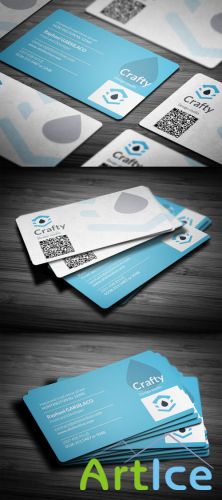 CreativeMarket - Blue light Corporate Business Card
