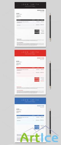 CreativeMarket - Invoice Template (3 colours)
