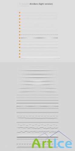 Resizeable Web Dividers PSD