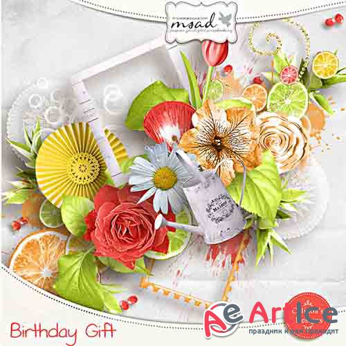 Scrap - Birthday Gift PNG and JPG