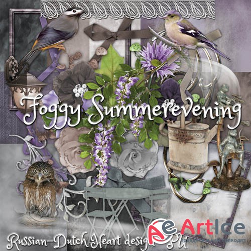 Scrap - Foggy Summerevening PNG and JPG