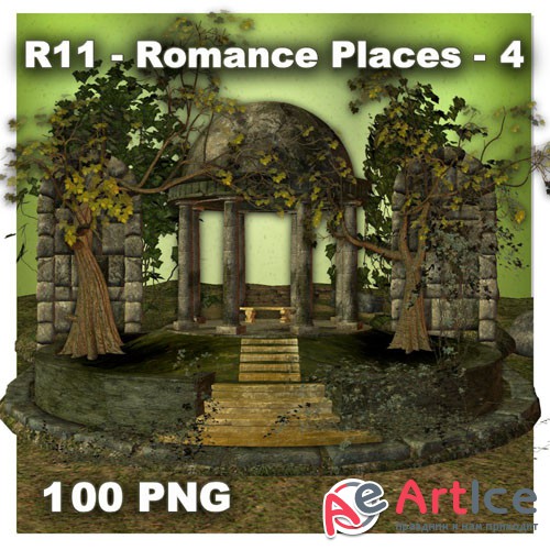 Romance Places - 4 PNG FIles