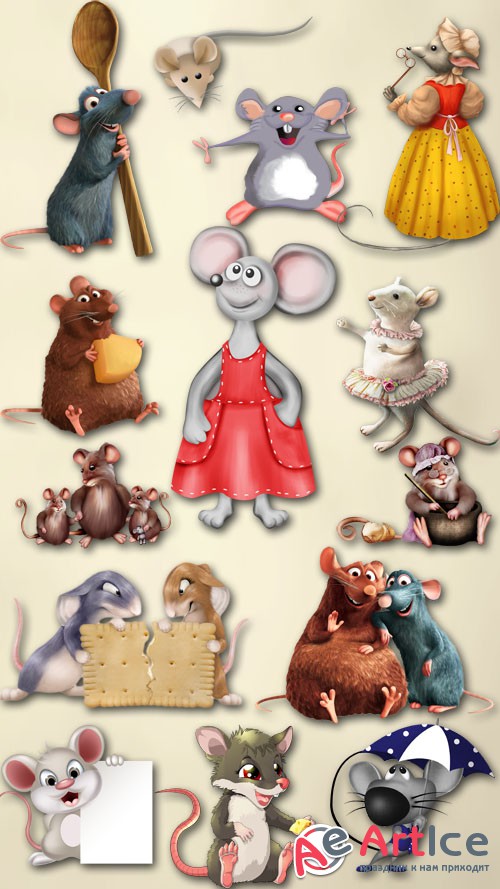 Mouse and Rat PNG Files