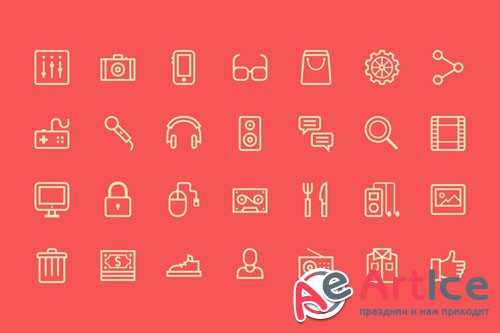 CreativeMarket - Outline Live Icons 26790