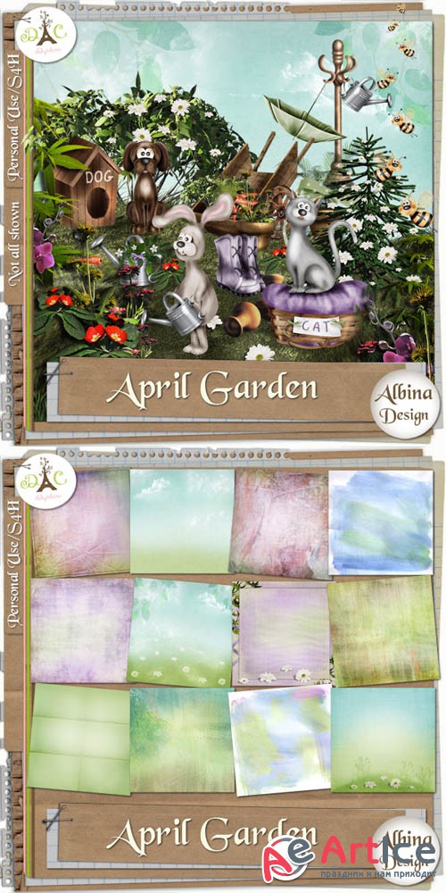 Scrap - April Garden PNG and JPG
