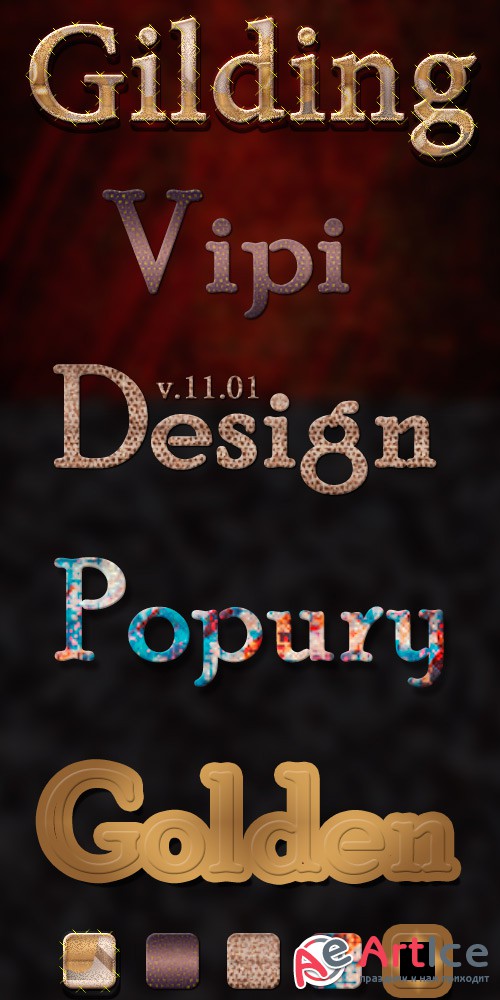 Colored Text Effects Photoshop Layer Styles #3