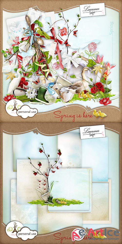 Scrap - Spring Is Here PNG and JPG