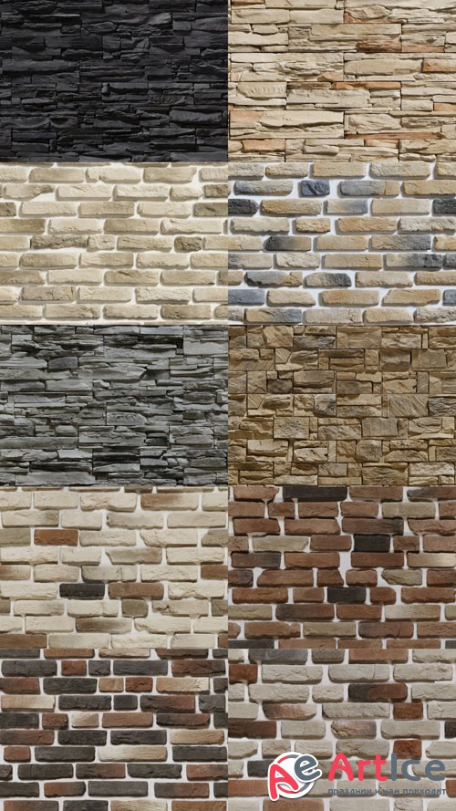Seamless Stone Imitation Textures Set 4