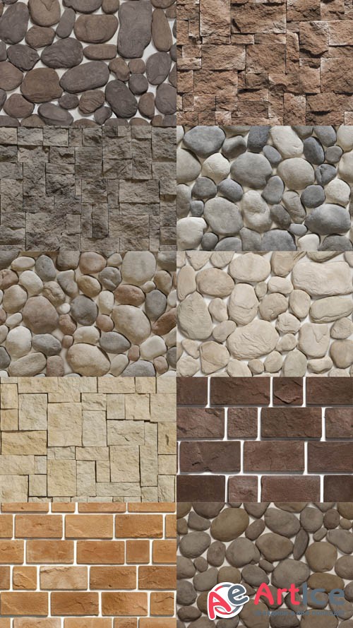 Seamless Stone Imitation Textures Set 5