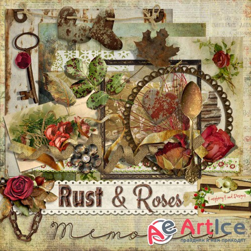 Scrap - Rust & Roses PNG and JPG