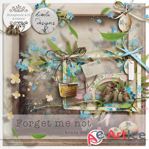 Scrap - Forget me Not PNG and JPG