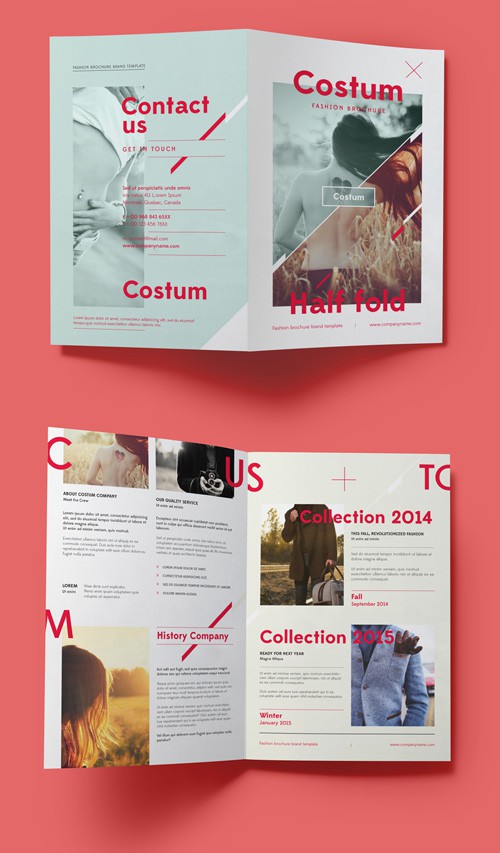 Vector Costum Fashion Brochure Template