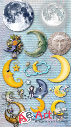 Lunar Decor PNG Files