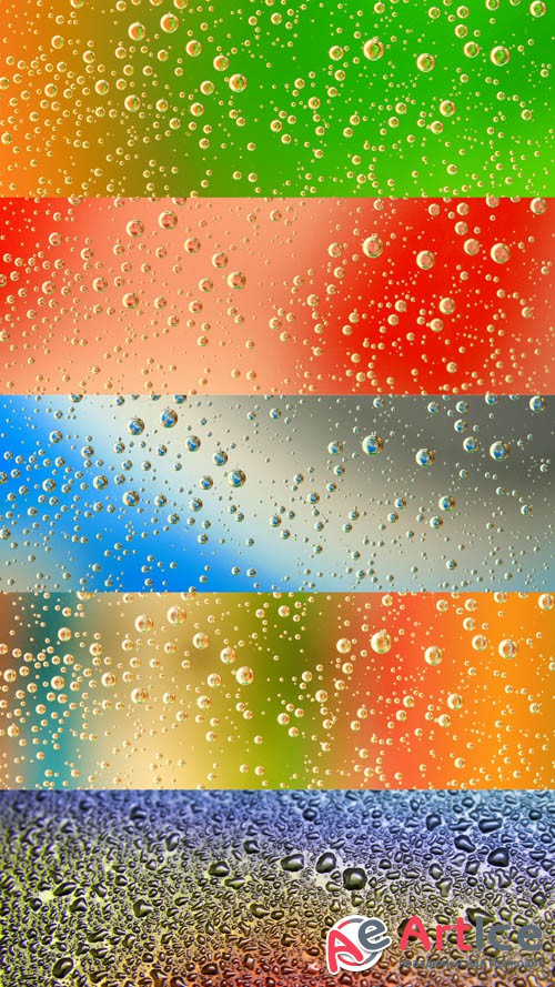 Bubbles on the Colorful Textures JPG Files