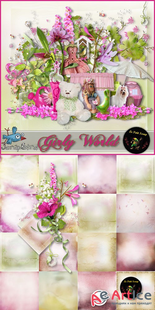 Scrap - Girly World PNG and JPG
