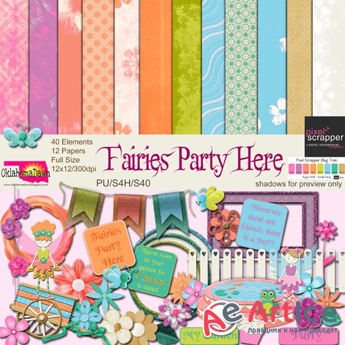 Scrap - Fairies Party Here PNG and JPG