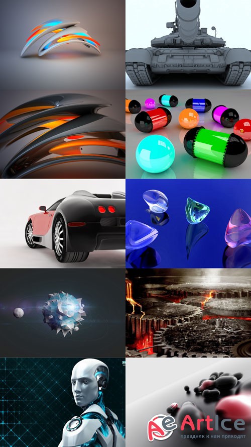 Wallpaper Collection of 3D Graphics Set 7