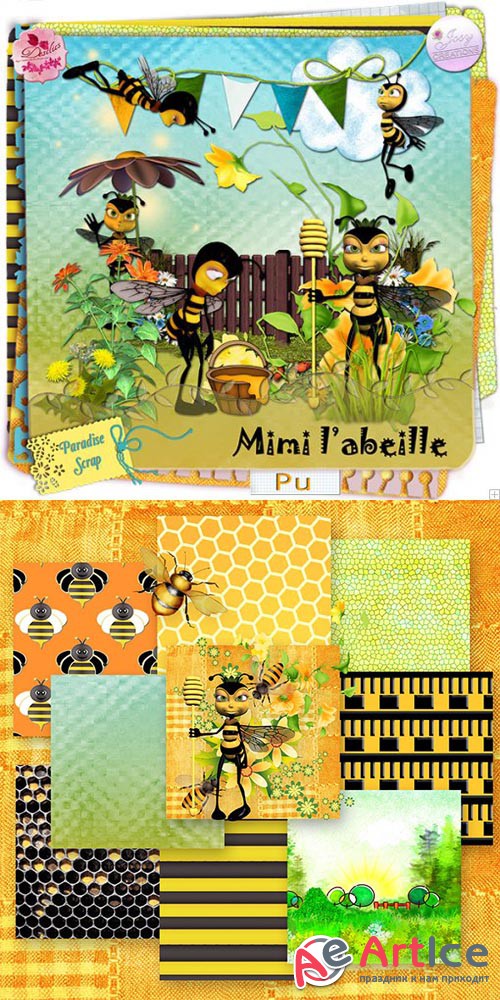 Scrap - Mimi L`abeille PNG and JPG