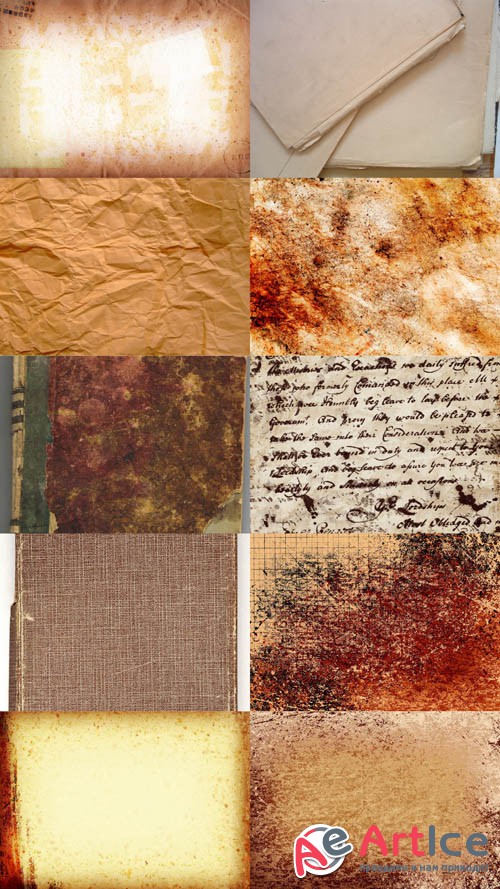 Collection of Images of Old Paper Textures